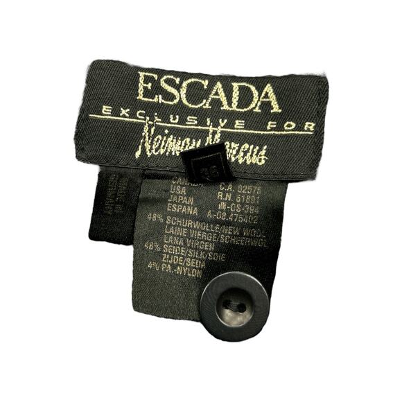 Escada For Neiman Marcus Pants Women’s Size 36 (6) Slacks High Waist Blue & Gray - Picture 3 of 3